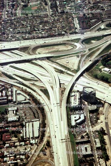 overpass, underpass, intersection, interchange, freeway, highway, maze, tangle, web, Orange County, California