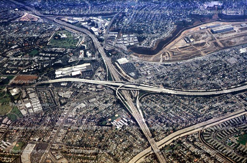 Partial Stack Interchange, Freeway, Highway, Maze, tangle, overpass, underpass, urban landscape