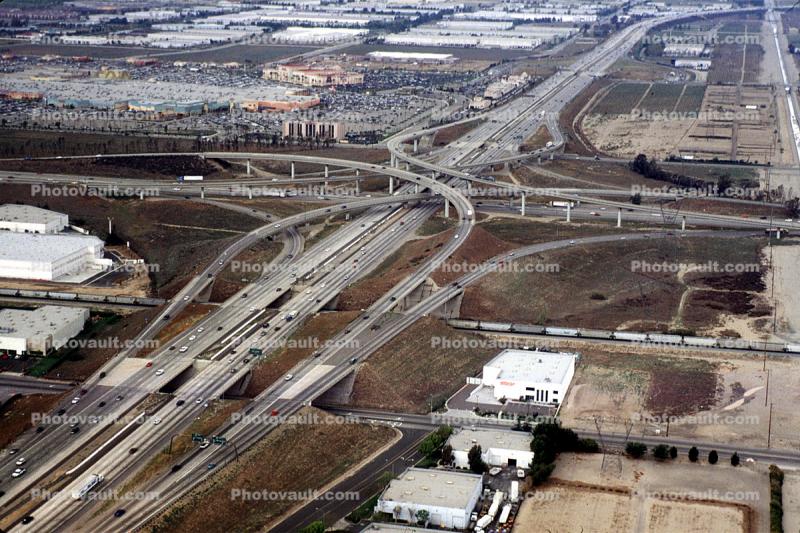 San Bernardino Freeway, Interstate Highway I-10, Ontario Freeway, Interstate I-14, Multi-Stack Interchange