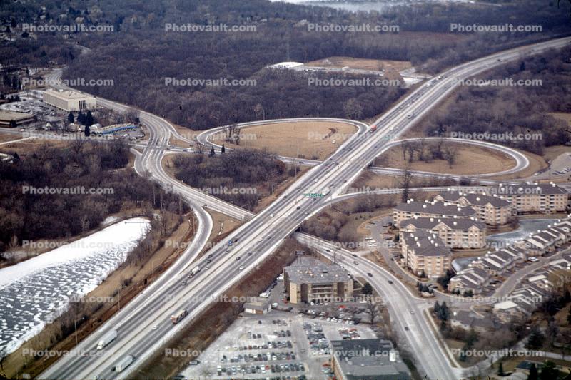 Half Cloverleaf Interchange, overpass, underpass, freeway, highway, Chicago