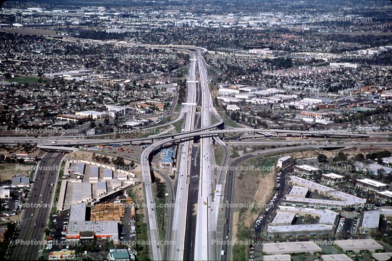 Four-way interchange, Partial Stack Interchange, Costa Mesa, California, Maze