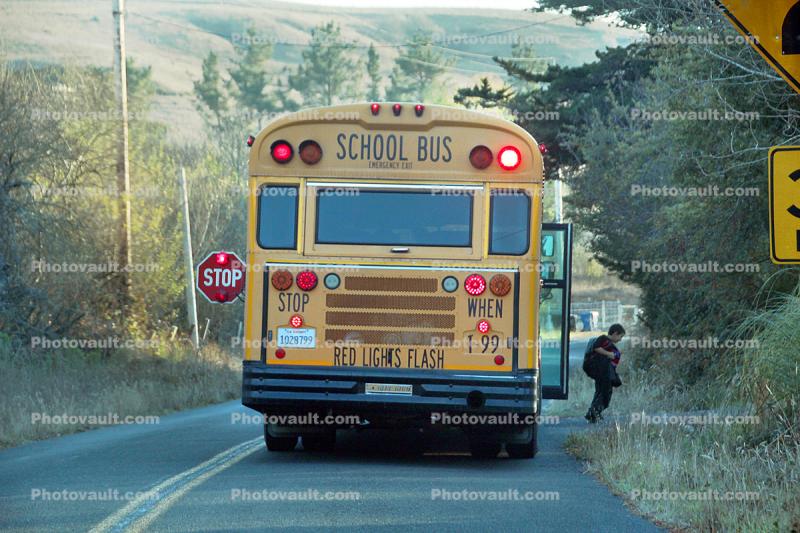 School bus stopping