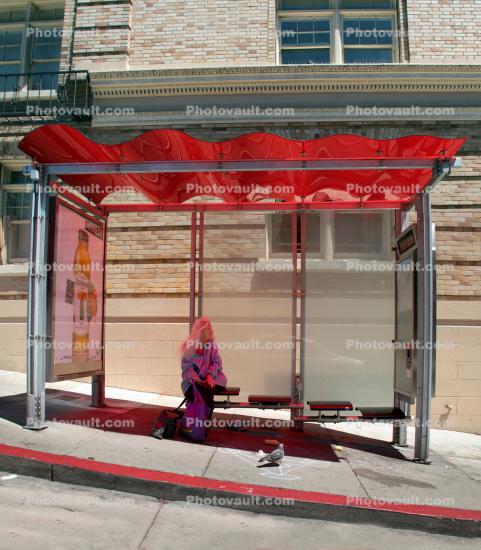 MUNI Bus Stop, The Tenderloin District, San Francisco