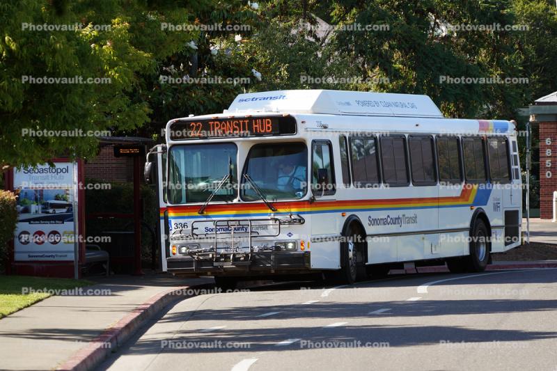 336, OBI, Orion V CNG (05.501), Sonoma County Transit, On-board Wi-Fi