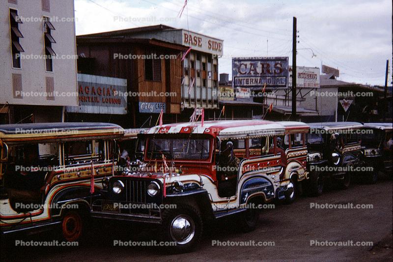 Jitney, Jeep, colorful bus