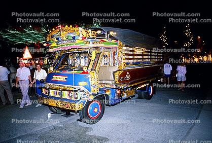 Jitney, colorful, artistic vehicle from the Philippines