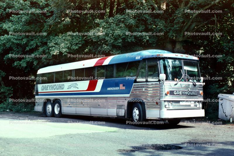 Greyhound Lines MCI #6335, Americruiser, Falmouth Massachusetts, 1983, 1980s
