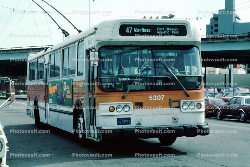 47 Van Ness, MUNI, 5307, Electric Trolleybus, bus