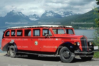 Model 706, White Motor Company, Red Jammers, Glacier National Park, Montana, 1950s