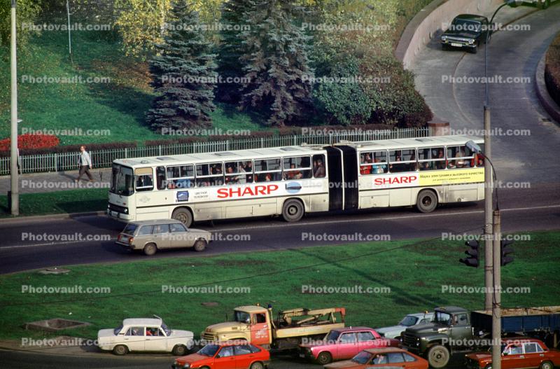 Articulated Bus, Car, Automobile, Vehicle