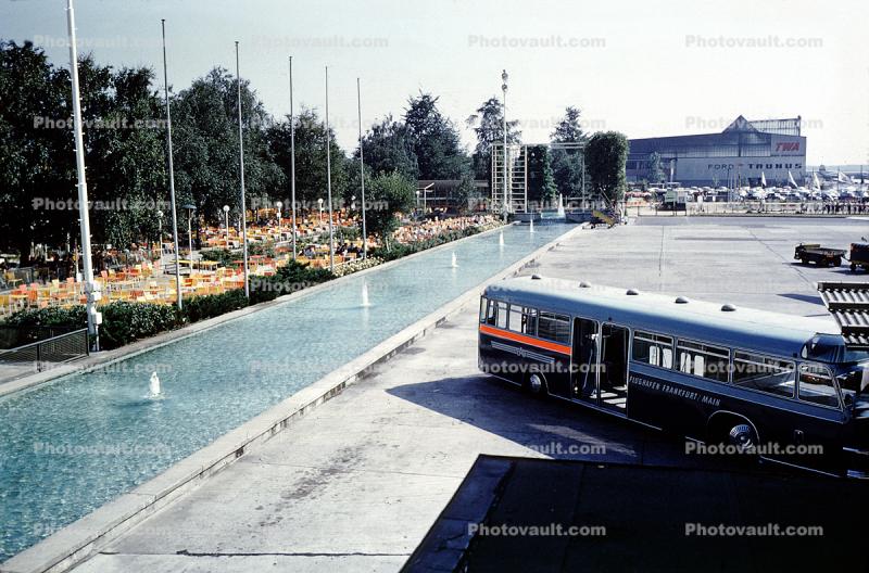 Frankfurt, Ford Taunus, Hangar, Water Fountain, aquatics, Pool, 1961, 1960s