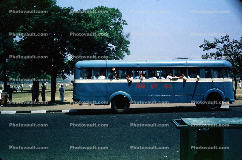 Schoolbus, Calcutta, India, 1964, 1960s