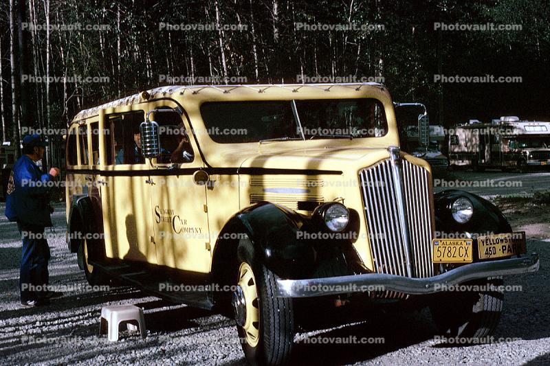 Vintage Tour Bus, Skagway, Alaska, 1950s