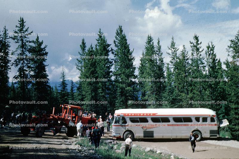 Trailways Bus, Banff, Alberta, Canada, 1962, 1960s