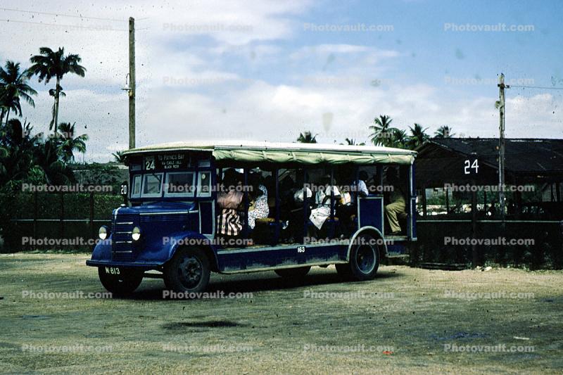 Jitney, Paynes Bay, Barbados, artistic vehicle, 1950s