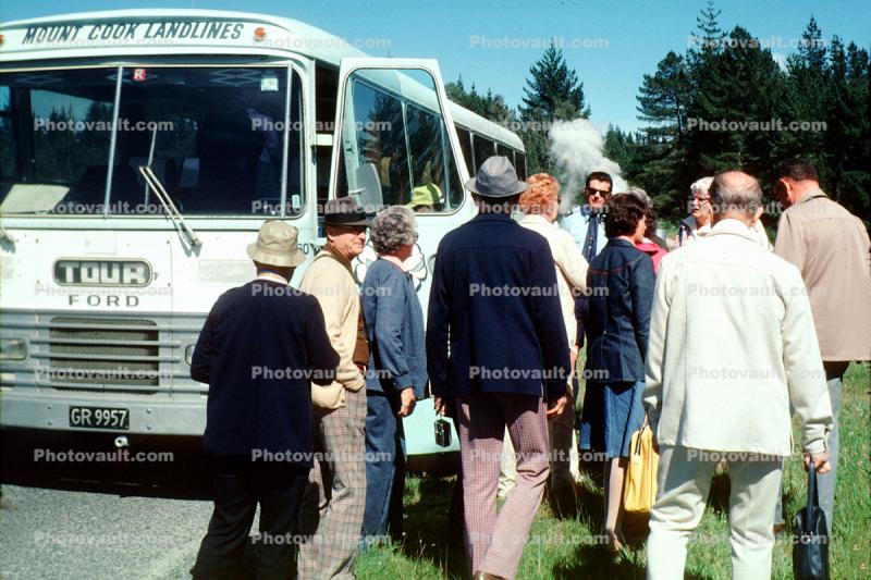 Mount Cook Landlines, Ford Bus, 1976, 1970s