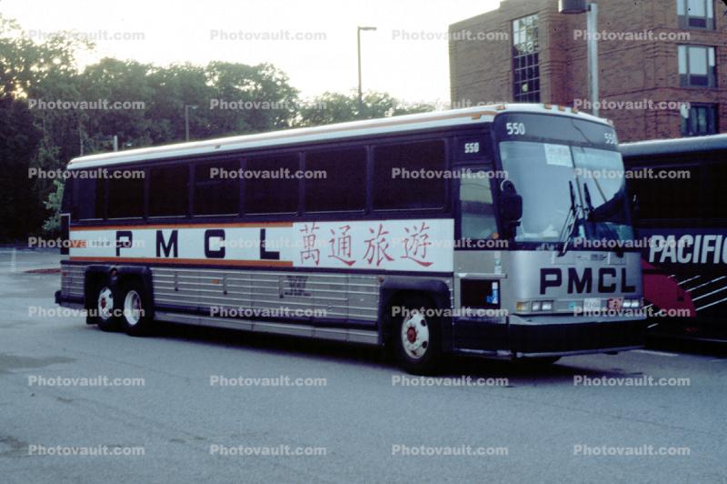 550 PMCL bus, MCI 102C3, Penetang-Midland Coach Lines, August 1995