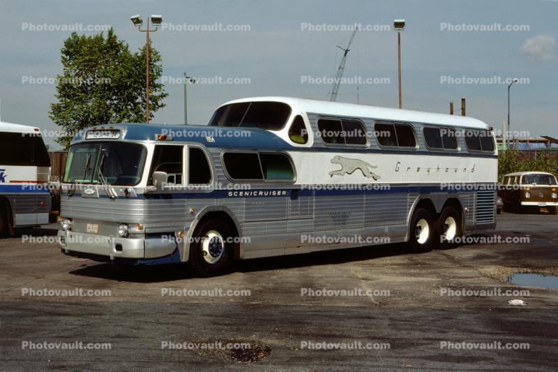 GM PD-4501 Scenicruiser, Greyhound Bus, 1954, 1950s