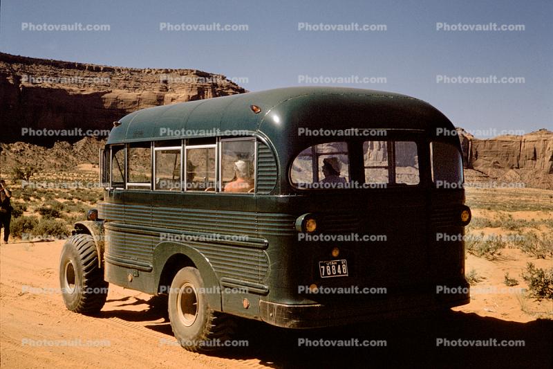 Bus in Monument Valley, 1957, 1950s