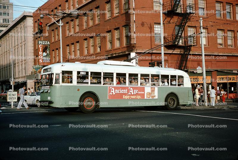 618 Bus, Washington Metro, Electric Trolleybus, December 1974, 1970s