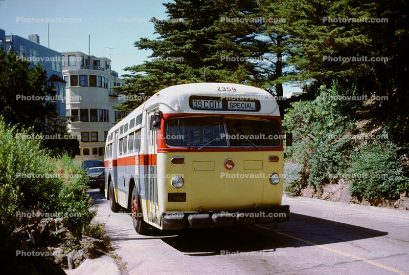 39 Coit Bus, Telegraph Hill, 2359, 1950s