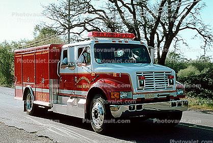 Fire Engine, Sebastopol Fire Dept., Sonoma County, Bodega Highway