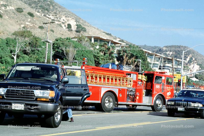 Fire Truck, Pacific Coast Highway-1, PCH