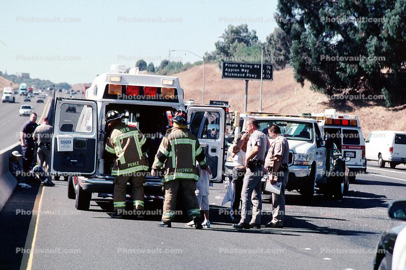 Ambulance, Interstate Highway I-80, Pinole, California