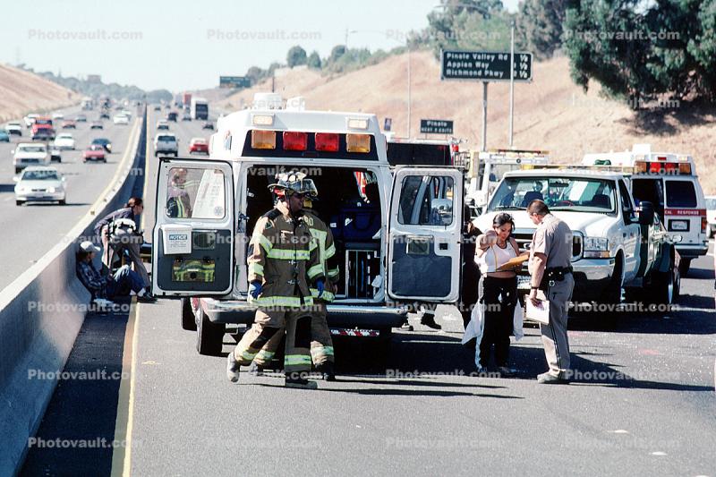 Ambulance, Interstate Highway I-80, Pinole, California