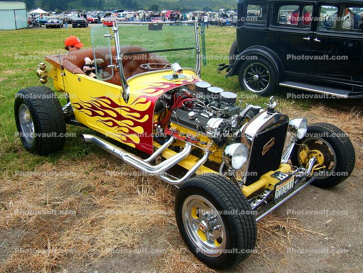 Hot Rod, Ford, Pipes, Reciprocating Engine, Motor, roadster, automobile