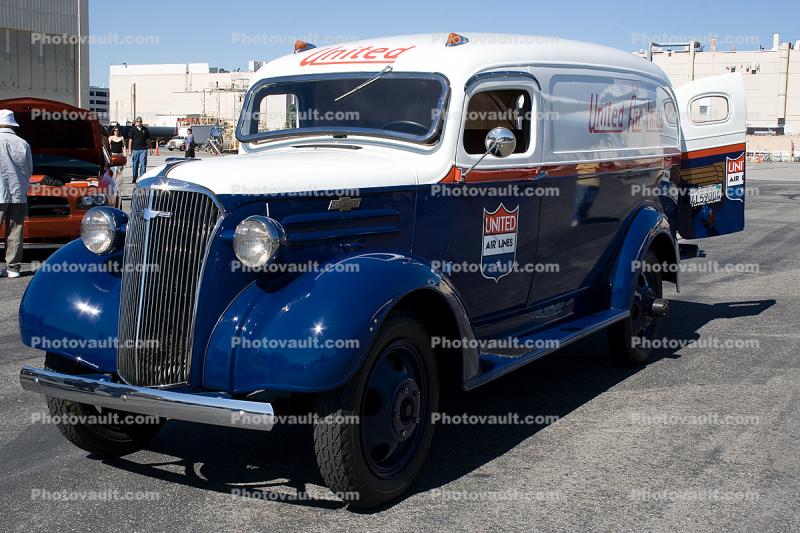 1937 Chevrolet United Airlines Panel Truck, automobile, delivery van