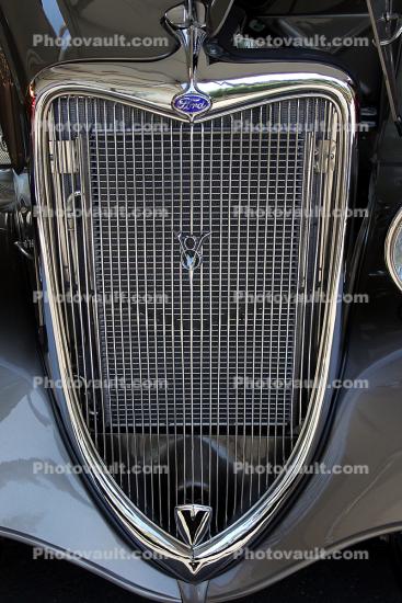 Grill, Radiator, Five-Window Coupe, Ford, 1934, 1930's