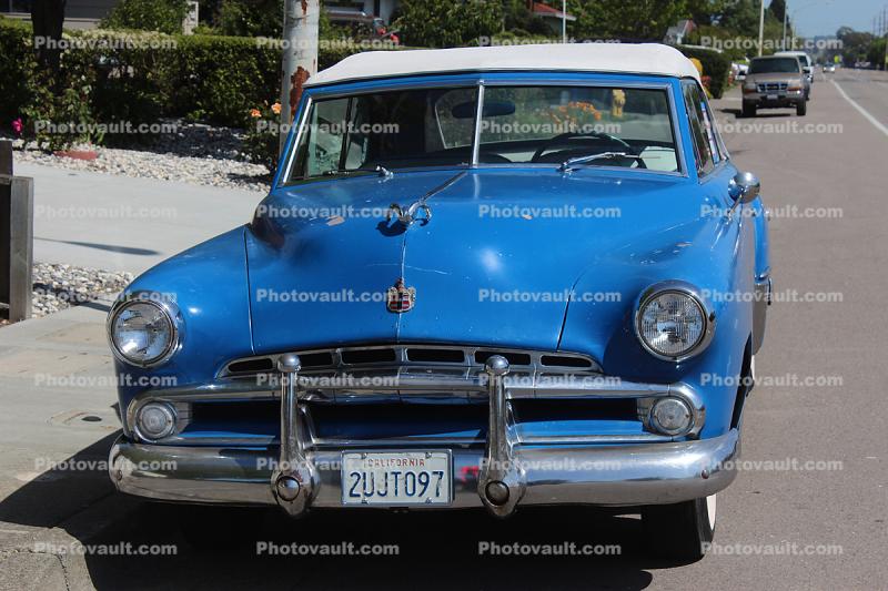1952 Dodge Coronet, cabriolet, convertible, chrome grill, automobile, 1950s