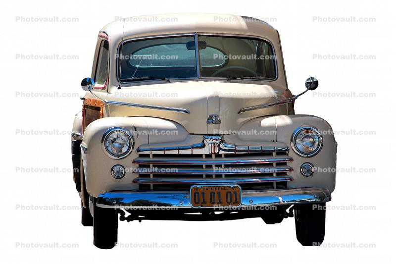 1947 Ford Woody, automobile, photo-object, object, cut-out, cutout, photo object, 1940s