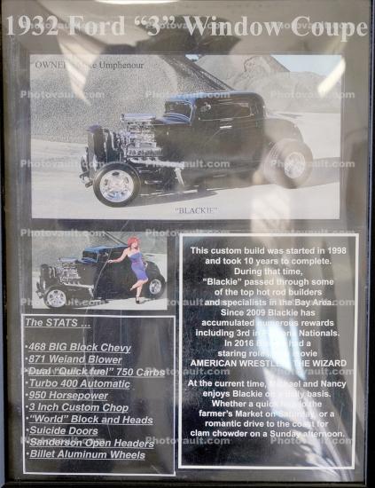 1932 Ford "3" Window Coupe, Peggy Sue Car Show & Cruise event, June 7 2019