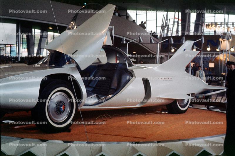 General Motors, Firebird III, spaceship Concept Car, display at the Century 21 Exposition, Seattle World's Fair, 1962, 1960s