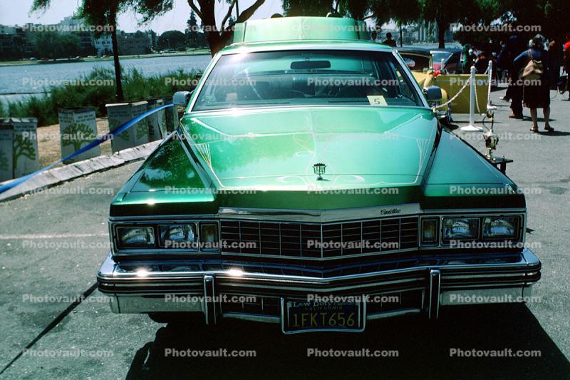 Hood Ornament, Cadillac, Lowrider Car, head-on, automobile, 1970s