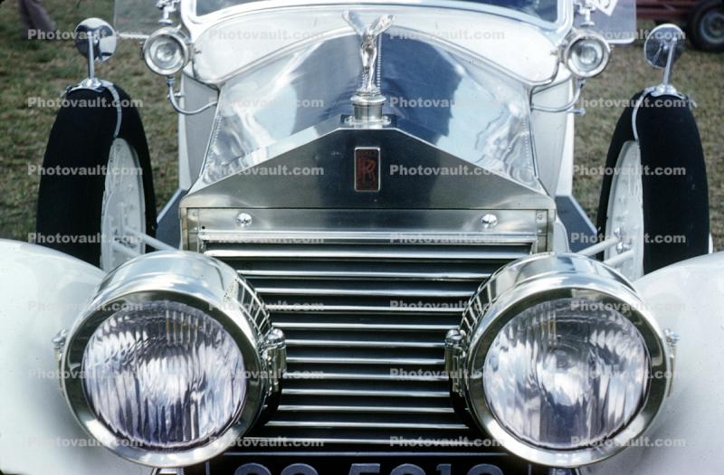 Rolls Royce headlights, headlamps, chrome radiator grill