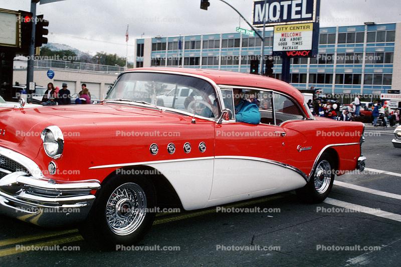 Buick, 1955 Buick Special, Car, Motel, building, street