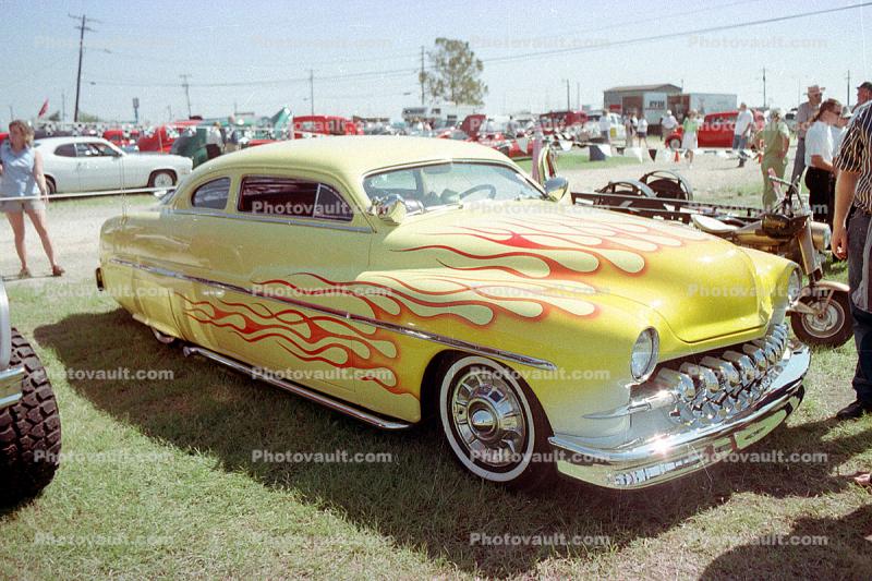 Flames, Whitewall Tires, automobile