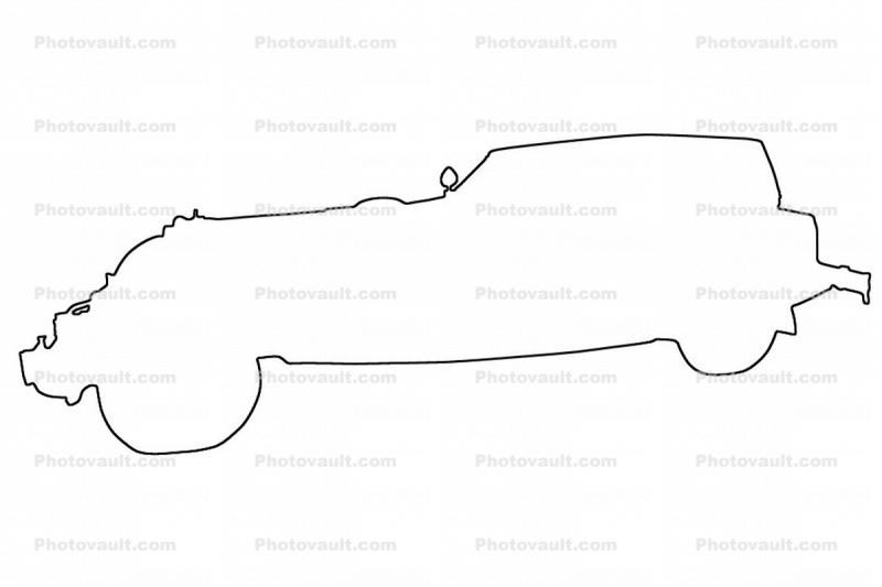 Excaliber, Convertible line drawing, outline, shape