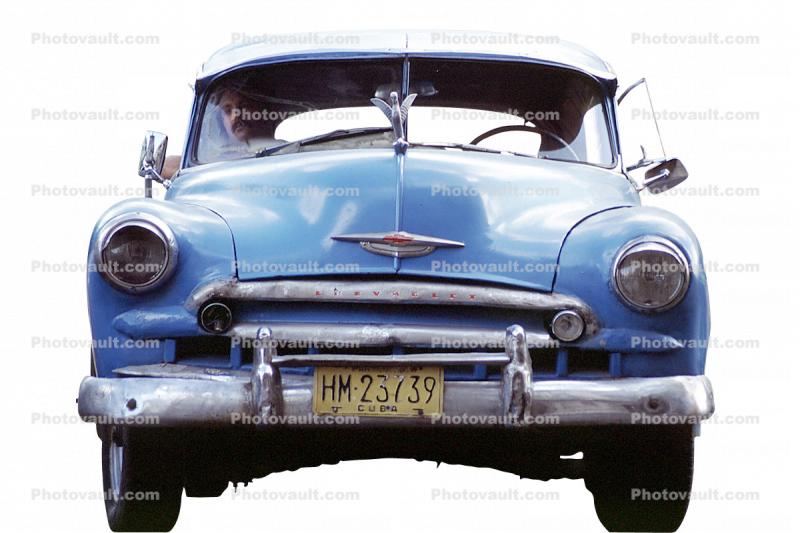 Chevrolet taxi head-on, Radiator Grill, Headlight, automobile, photo-object, object, cut-out, cutout, 1950s