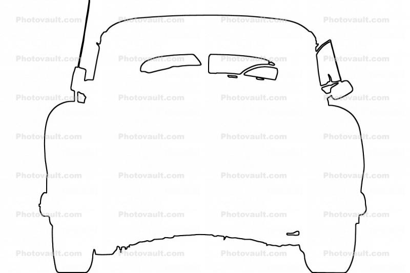 Chevrolet taxi, Chevy, Chevrolet outline, automobile, line drawing, shape