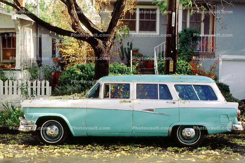 Ford Station Wagon, automobile, Car, Vehicle, 1950s