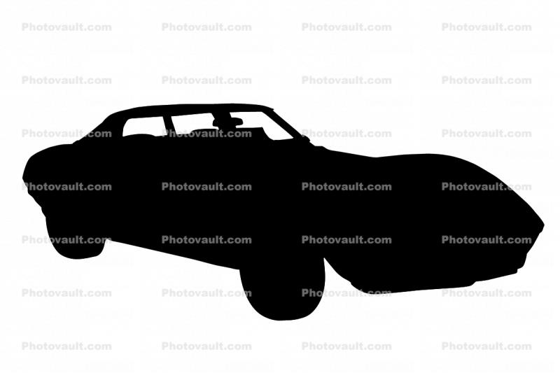 Chevrolet, Stingray silhouette, Chevy, logo, automobile, shape, 1970s