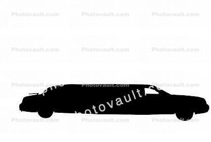 stretched Lincoln Continental silhouette, logo, shape, Stretch Limousine