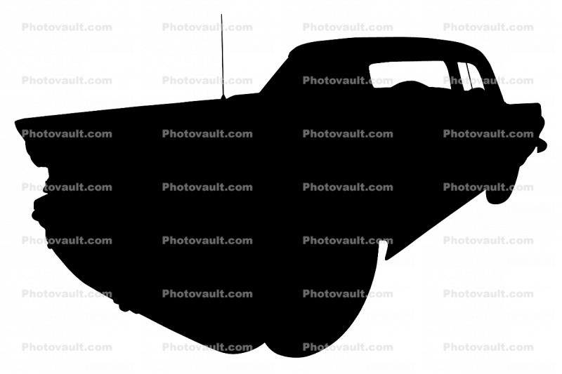 Ford Thunderbird silhouette, logo, automobile, shape