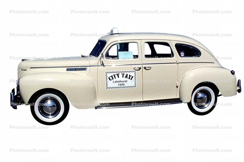 1940 City Taxi, Lakehurst, automobile, Chrysler photo-object, object, cut-out, cutout