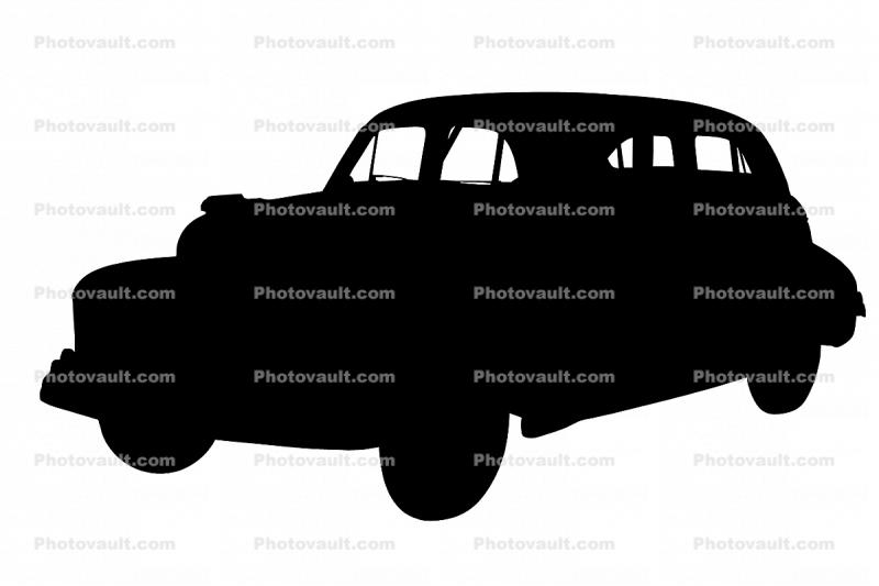1941 Pontiac Silver Streak silhouette, logo, automobile, shape, 1940s