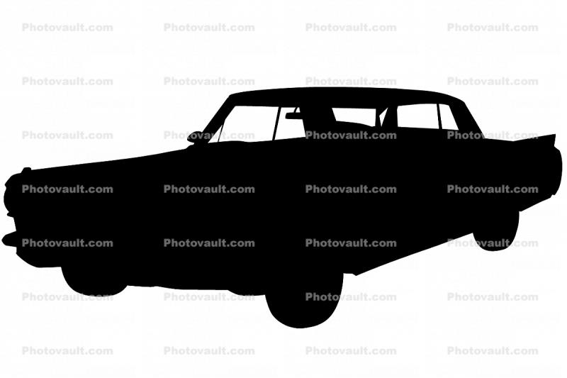 Cadillac silhouette, logo, automobile, shape, 1960s